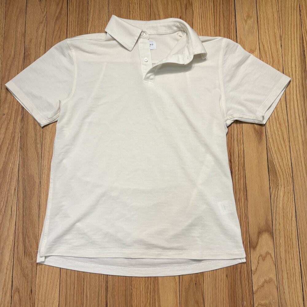 Unbound Merino Polo Shirt Men’s Size Medium White Wool Blend Knit Classic Golf